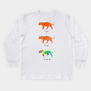 Tie-dye-ger Kids Long Sleeve T-Shirt